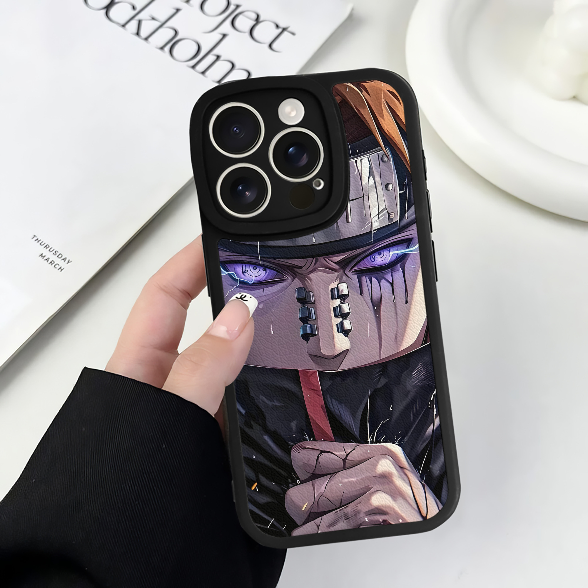 （画像用） NARUTO -ナルト- NARUTO -ナルト- 疾風伝 【iPhone 16シリーズ対応】シリコンスマホケース（レザー調） 材質：シリコン